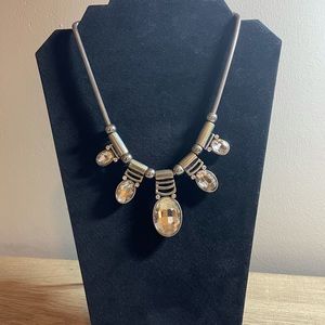 Clear rhinestone necklace.